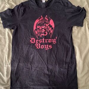 Gildan Black Tee with Red Graphic